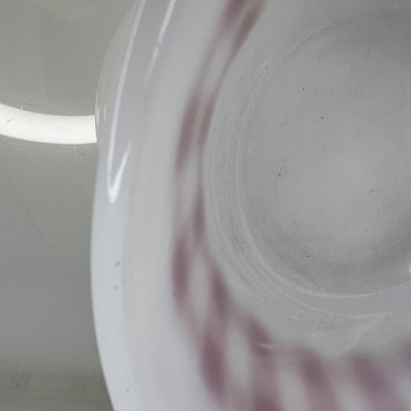 Federal Glass Red Plaid Mixing Bowl Checker Gingham 8in Milk Glass Farmhouse - Picture 13 of 16